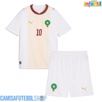 Camisa de time de futebol Marrocos Brahim Diaz #10 Replicas 2º Equipamento Infantil Mundo 2026 Manga Curta (+ Calças curtas)